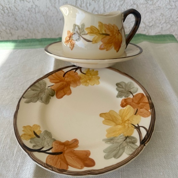 Other - VTG Franciscan October Gravy Boat & Salad Plate 8" Retired Rare EUC